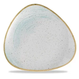 Churchill 12 X Teller Flach Dreieckig 26,5cm STONECAST Cream 19