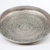 Null Tablett Rund, Guillochiert, Groß Höhe 5,0 Cm Ø 57,0 Cm Aluminium Vernickelt 23