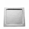 Null Tablett Quadratisch, Reiskorn, Mittel Durchmesser 40,0 Cm Aluminium Vernickelt 25