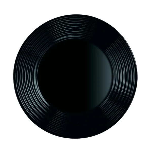 Arcoroc ARC L7611 Harena Teller Flach, 25cm, Opalglas, Schwarz, 6 Stück 3