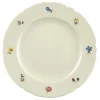 Esmeyer 6 X Seltmann Speiseteller 25 Cm Fahne, Form: Marieluise, Glasur: Elfenbein, Dekor: 44714 Blütenmeer 25
