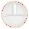 Esmeyer 2 X Seltmann V219 IM_Platte Rund 3 Tlg. 25,5 Cm, Form: Vitalis, Dekor: 34290 Dunkelgelb-rot 25