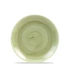Churchill 12 X Teller Flach Coup 17cm STONECAST PATINA Burnished Green 25