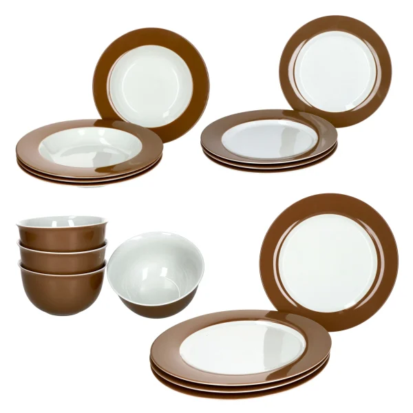 Null 16tlg. Kombiservice Nougat Doppio Für 4 Personen – 4 X 545739 + 4 X 545746 + 4 X 545760 + 4 X 545777 7
