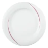 Esmeyer 6 X Seltmann Teller Flach 30 Cm Fahne, Form: Laguna, Dekor: 34622 Bordeaux Flanken 25