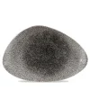 Churchill 6 X Platte Chefs Dreieckig 35,5×18,8cm RAKU Quartz Black 25