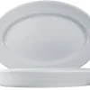 Null 6 X Tivoli Uni Platte Oval 38cm * – Weiß – Saturnia 23