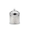 Null Tee-Dose Oval H 16,0cm D 10,5 X 8,0cm Versilbert 25