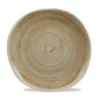 Churchill 12 X Teller Flach Organic 26cm STONECAST PATINA Antique Taupe 25