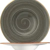 Bonna Premium Porcelain ASCBNC28CK Aura Space Plate Teller Tief, Supenteller, 28cm, 400ml, Porzellan, Grau, 1 Stück 25