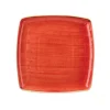 Churchill 6 X Teller Flach Eckig 27x27cm STONECAST Berry Red 25