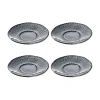 Leonardo MATERA Keramikunterteller 15 Cm Anthrazit Für Becher Und Tasse 4er Set 23