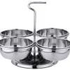Contacto 4x Ersatzschale Zu Dip-Schalenset, Edelstahl, Durchmesser Innen: 9,5 Cm, Gesamthöhe: 4 Cm, Volumen: 0,2 L 25