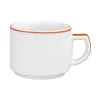 Esmeyer 6 X Seltmann Obertasse 1 0,18 L, Form: Vitalis, Dekor: 34116 Rotes Band 23
