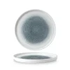 Churchill 6 X Teller Flach Walled 26cm RAKU Topaz Blue 23