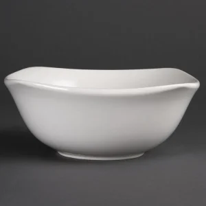Gastronoble Olympia Whiteware Abgerundete Viereckige Schalen 22cm 21