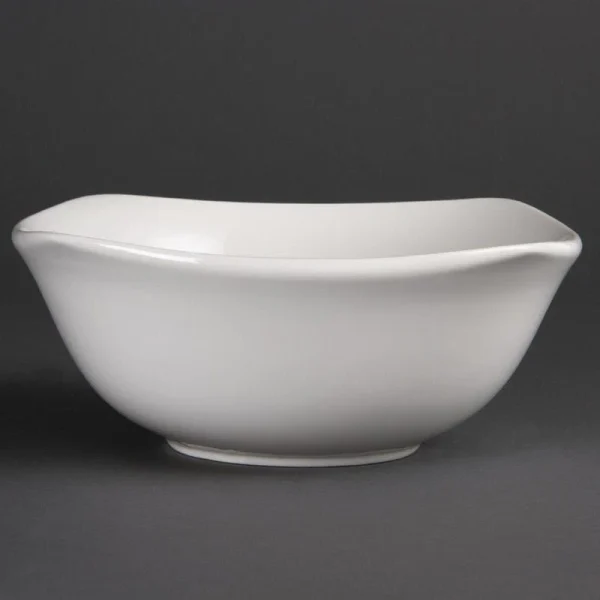 Gastronoble Olympia Whiteware Abgerundete Viereckige Schalen 22cm 8