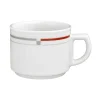 Esmeyer 6 X Seltmann Obertasse 1 0,18 L, Form: Vitalis, Dekor: 34440 Rot-grau 20