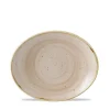 Churchill 12 X Platte Oval Coup 19cm STONECAST Nutmeg Cream 25