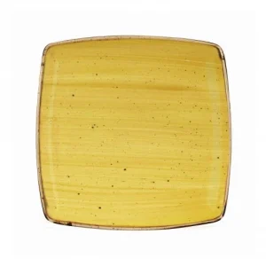 Churchill 6 X Teller Flach Dreieckig 31cm STONECAST Mustard Seed Yellow 17