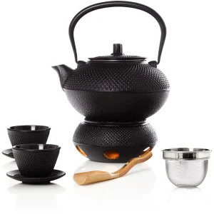 Null Bonvivre© Teewärmer Aus Emailliertem Gusseisen | Stövchen Im Asiatischen Stil – Ideal Für Japanische Teezeremonien | Teelichthalter Teekannenwärmer 15