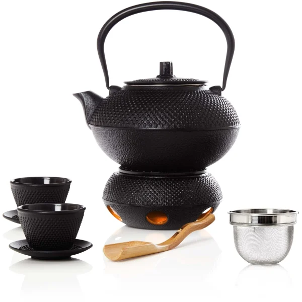 Null Bonvivre© Teewärmer Aus Emailliertem Gusseisen | Stövchen Im Asiatischen Stil – Ideal Für Japanische Teezeremonien | Teelichthalter Teekannenwärmer 5
