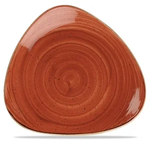 Churchill 12 X Teller Flach Dreieckig 19cm STONECAST Spiced Orange 15