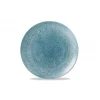 Churchill 12 X Teller Flach Coup 21,7cm RAKU Topaz Blue 25