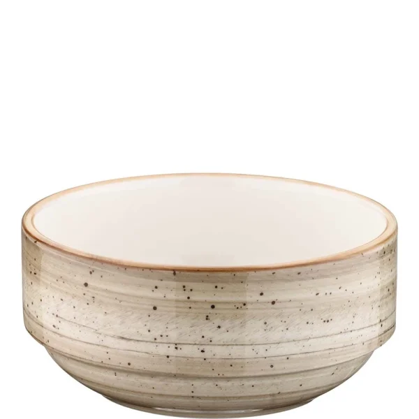 6x Dipschalen Snackteller Schälchen Beige Creme Hellbraun Geschirr Porzellan Rund Bonna Aura Terrain Banquet Stapelschale 12cm 35cl 1