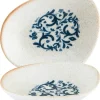 6x Dipschalen Snackteller Schälchen Weiß Blau Braun Geschirr Porzellan Oval Bonna Viento Vago 10cm 5cl Mediterran 25