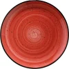 6x Frühstücksteller Geschirr Kleiner Teller Flach Rund 21cm Porzellan Rot Creme Bonna Aura Passion Gourmet Kantenschutz 25