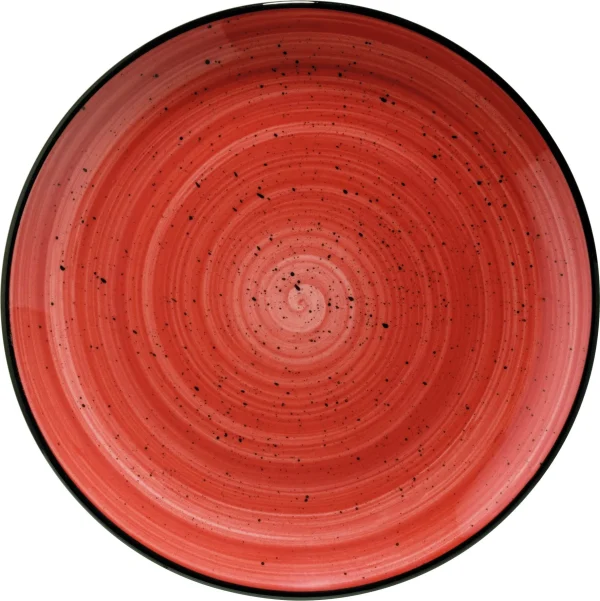 6x Speiseteller Flacher Teller Rund Tafelgeschirr Porzellan Rot Creme Bonna Aura Passion Gourmet 27cm Kantenschutz 3