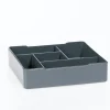 Esmeyer 1 X COFFEEPOINT Ablageschale Quadratisch, Anthrazit. 21 X 4,8 X 21 Cm (B X H X T). 5 Fächer. Aus Robustem ABS-Kunststoff, Spülmaschinenfest. 23