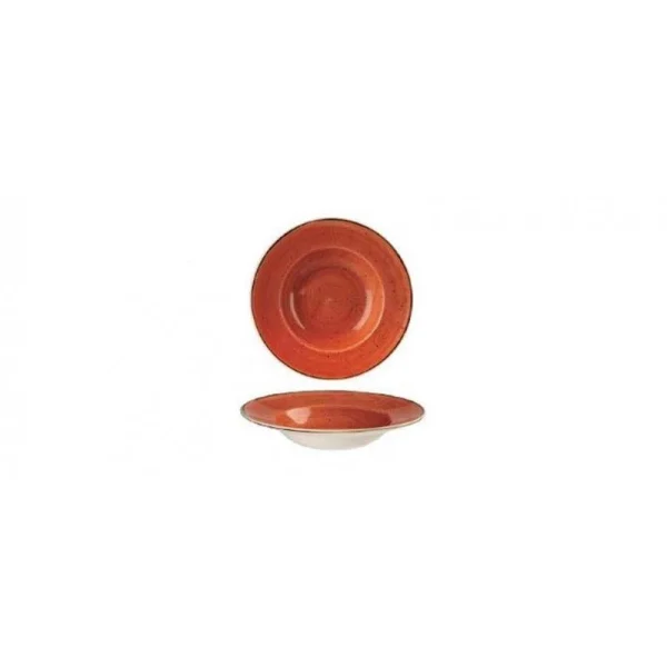 Churchill 12 X Teller Flach Dreieckig 19cm STONECAST Spiced Orange 8