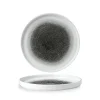 Churchill 6 X Teller Flach Walled 26cm RAKU Quartz Black 23